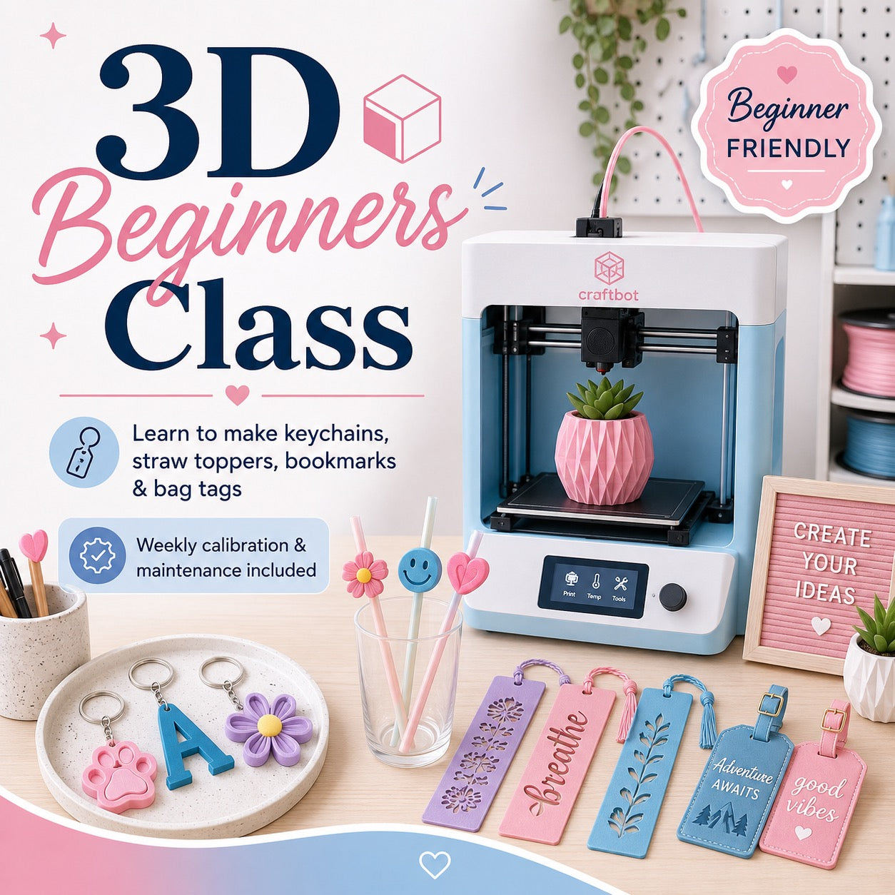 ๐ 3D Printing Beginners Class 8/24/26 7pm est