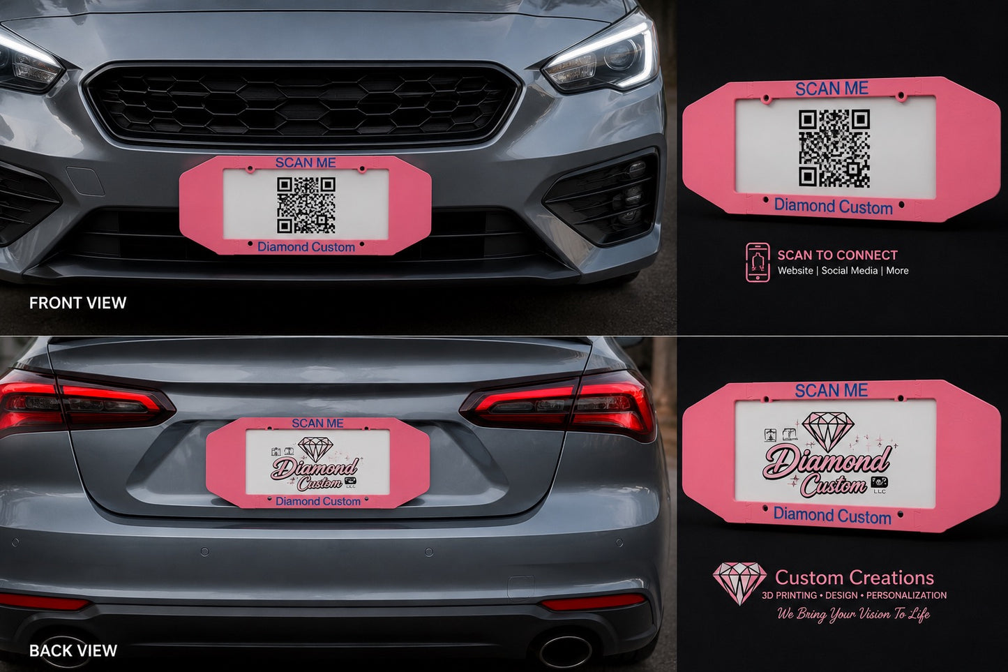 Licence Plate Cover 3MF File / STL