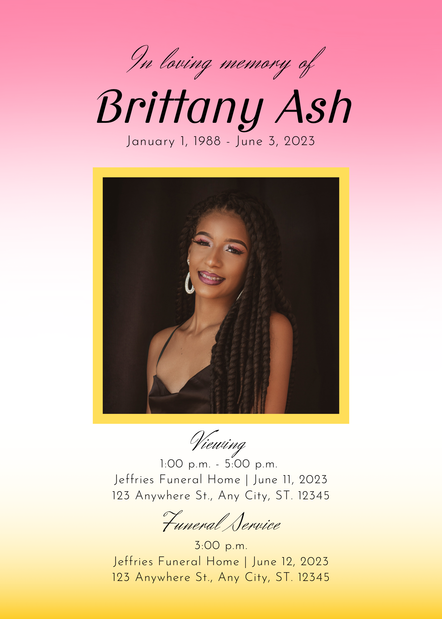 Obituary Booket
