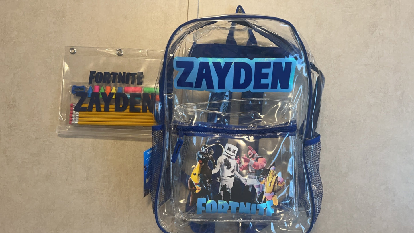 Custom Clear Backpacks