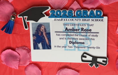 Bouijee 🎓 2026 Graduation Blank Flat Diploma Keychain Set of 5