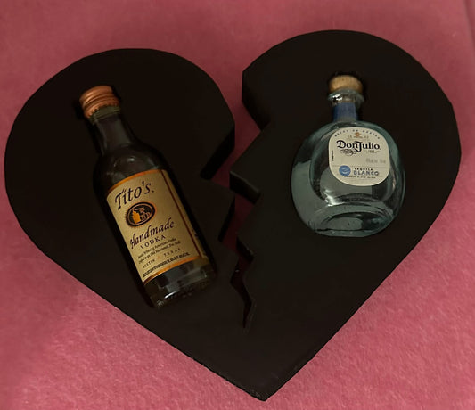 💔 Broken Heart Mini Bottle Holder Purse Bundle – STL Digital File