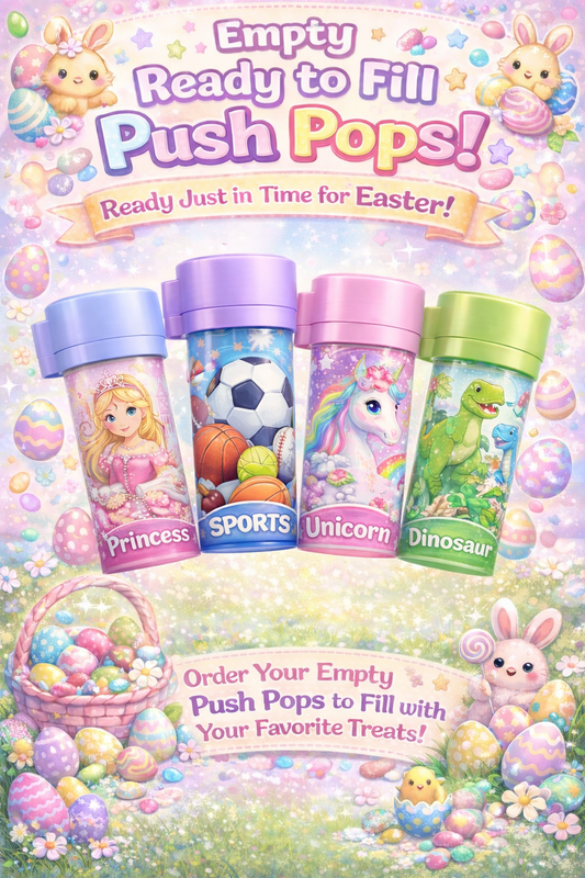 Empty Push Pop Containers – Ready to Fill