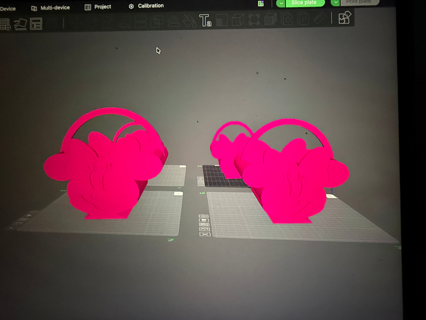 Minnie Girl Basket 3MF Digital File