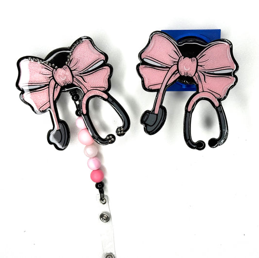 Bow Badge Reel Topper 3MF File
