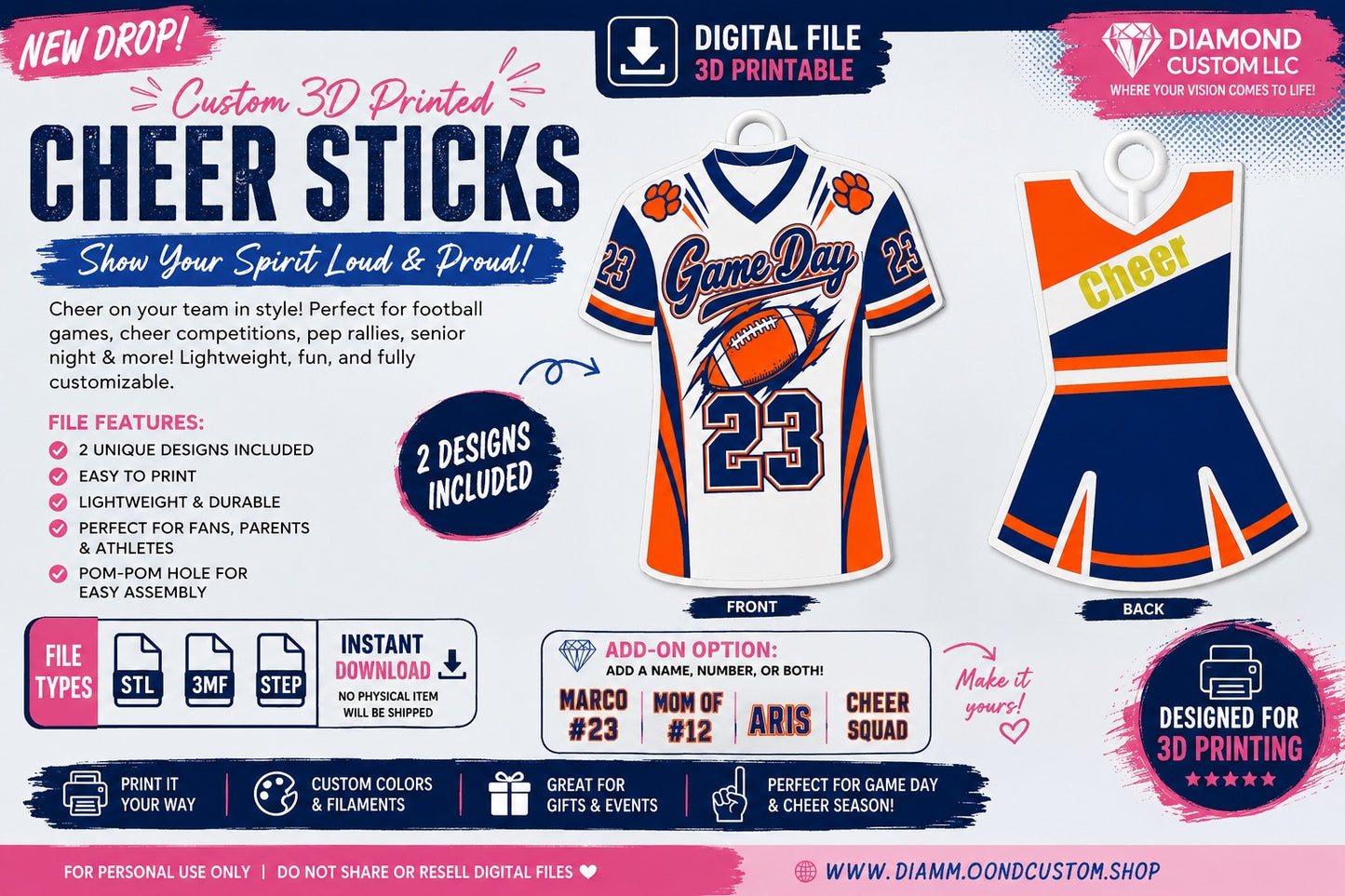 Cheerstick 3mf file