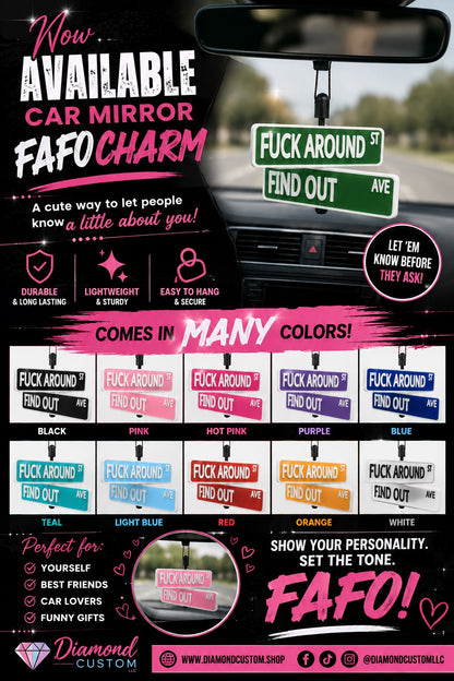 FAFO CAR MIRROR CHARMS