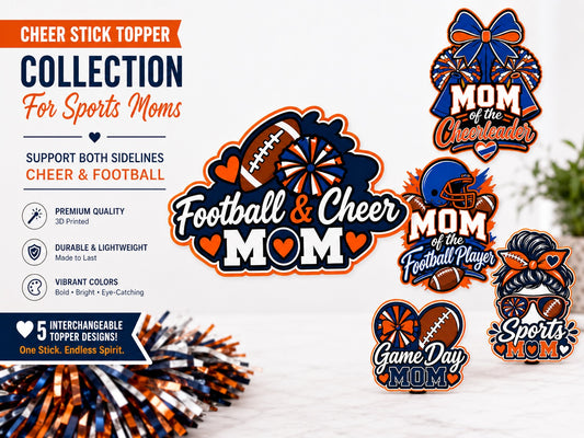 Cheer Toppers Bundle 3 3mf files