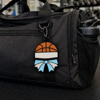 🏆 Sports Bow Hair Tie Holder Keychain