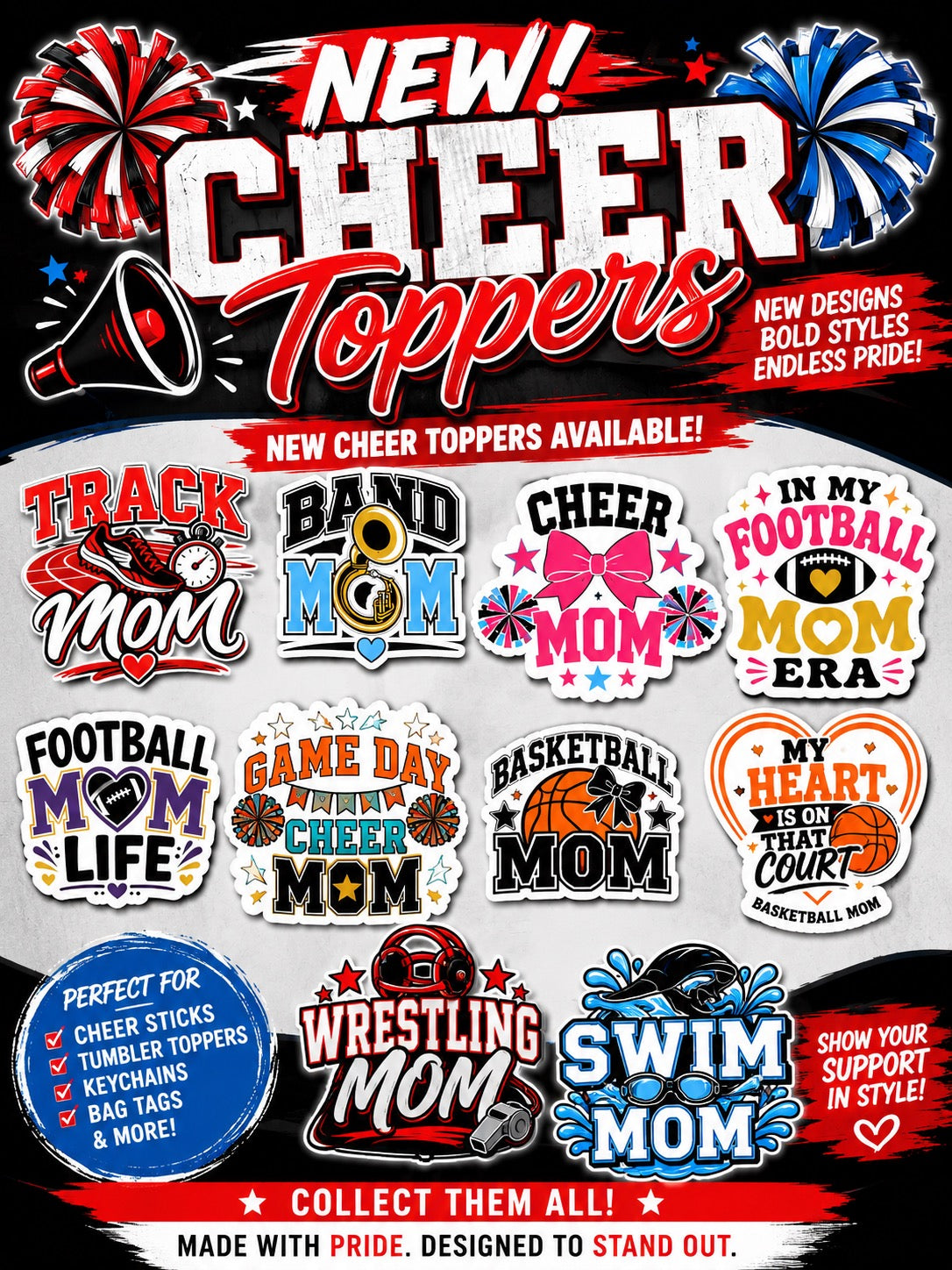 Cheer Toppers 3mf Files