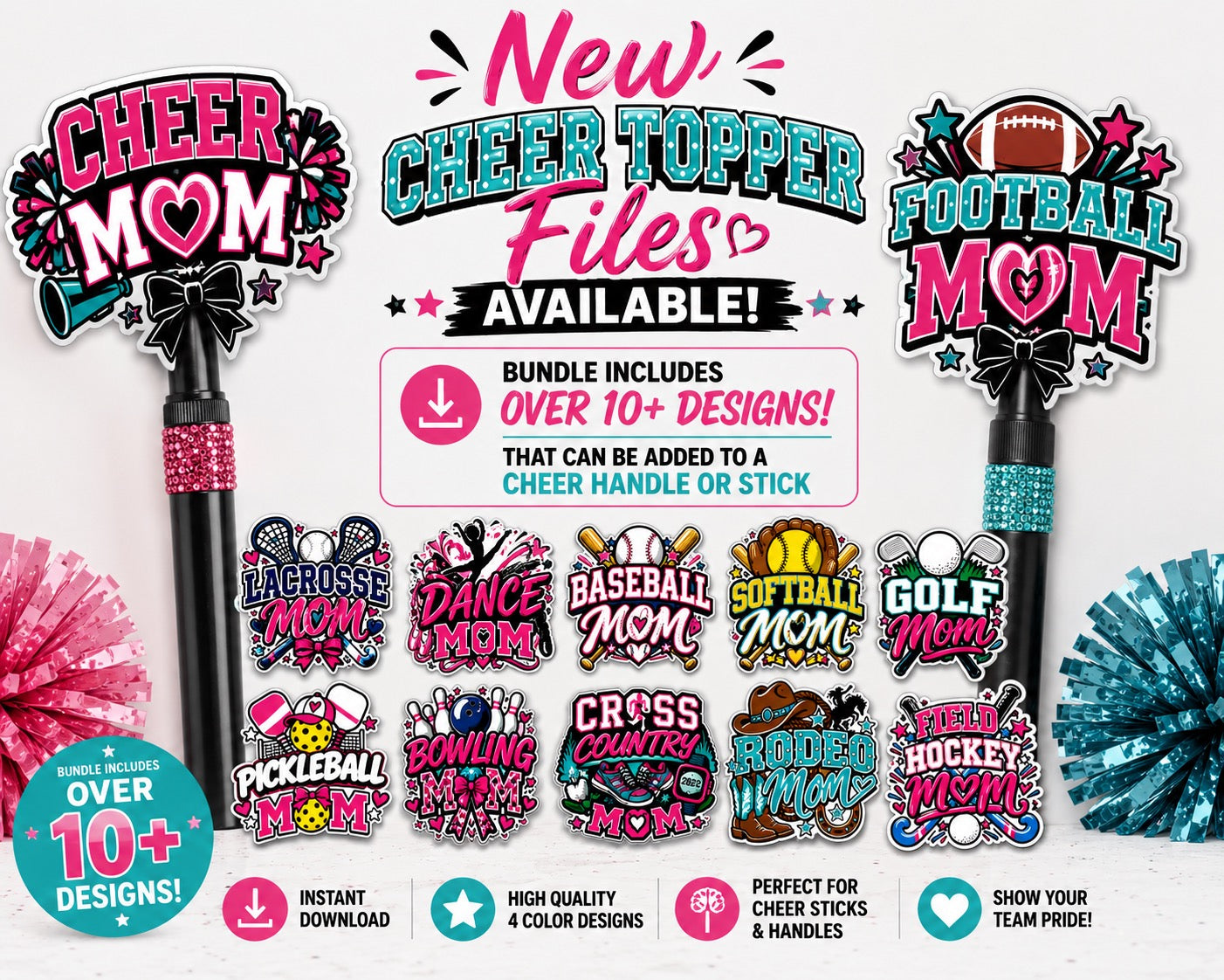 Cheer Toppers Bundle 2 Files