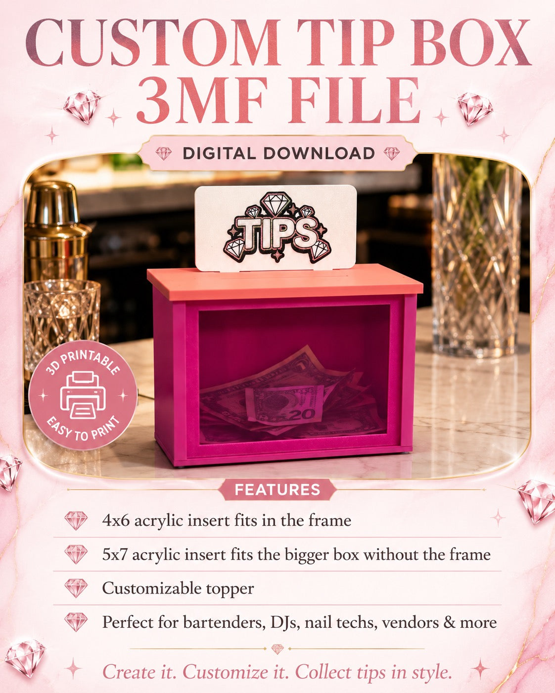 Tip Jar 3MF File