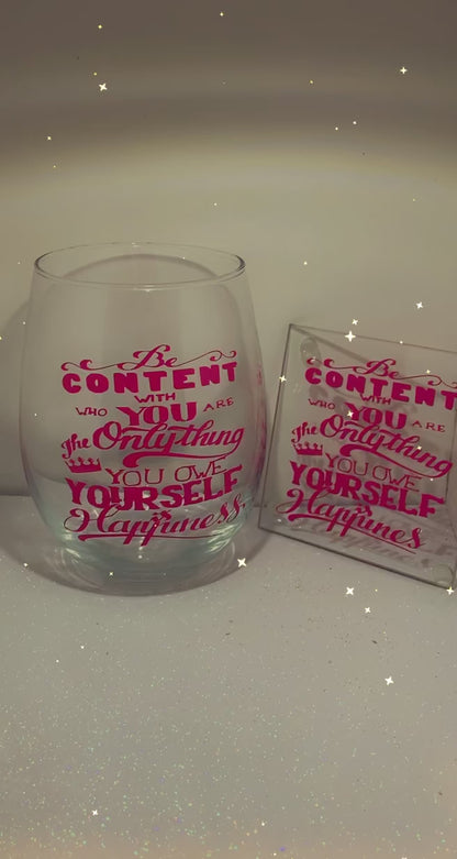 Personalized Stemless Wine Glasses