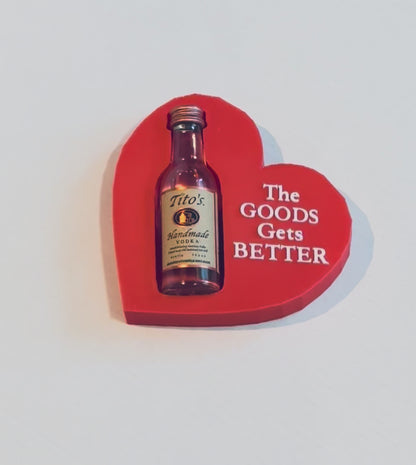 Bouijee Heart Tito Mini Bottle Holder Digital File STL